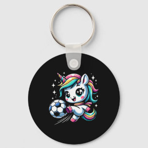 Chaveiro Unicórnio Fofo Jogando Futebol