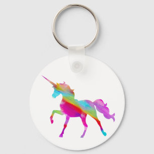Chaveiro Unicórnio prancing do arco-íris sparkly mágico