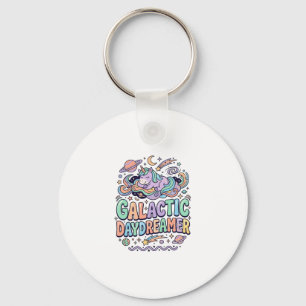 Chaveiro Unicórnio Sonhador Galáctico Kawaii Adesivo e Cami