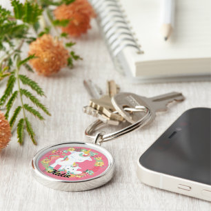 Chaveiro Unicórnios da Primavera e Personalizados Florais