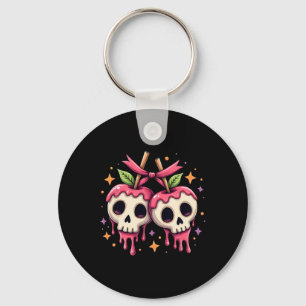 Chaveiro Unidade de Casal de Maçã de Crânio Kawaii Hallowee
