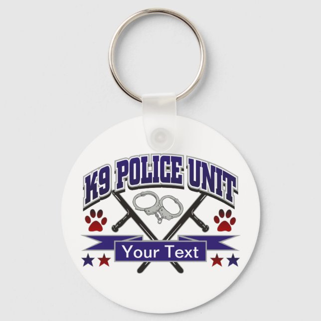 Chaveiro Unidade de Polícia do K9 Personalizada (Frente)