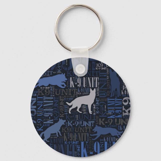 Chaveiro Unidade K-9 - Unidade de Cachorro de Polícia (Frente)