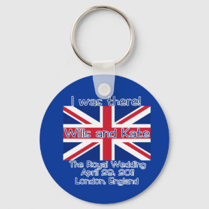 Chaveiro Union Jack EU ESTAVA LÁ Tshirt real do casamento