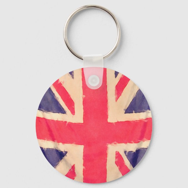Chaveiro UNION JACK FLAG grunge (Frente)