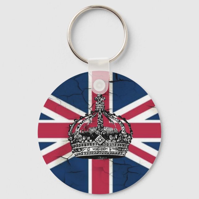 Chaveiro Union Jack Flag Queen of England Diamond Jubilee (Frente)