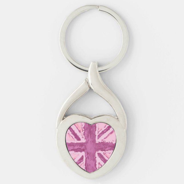 Chaveiro Union Jack Painted Art Plum UK (Frente)