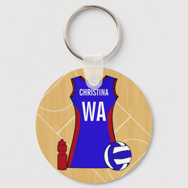Chaveiro Unique Personalised Netball (Frente)