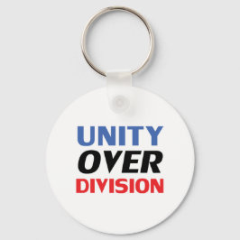 Chaveiro "Unity over Division" azul, vermelho, preto, branc