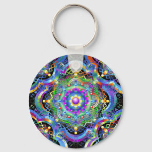 Chaveiro Universo Mandala Cores Psicodélicas