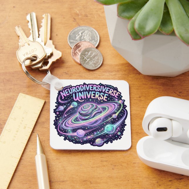 Chaveiro Universo Neurodiverso Neon Orgulho  (Mesa)