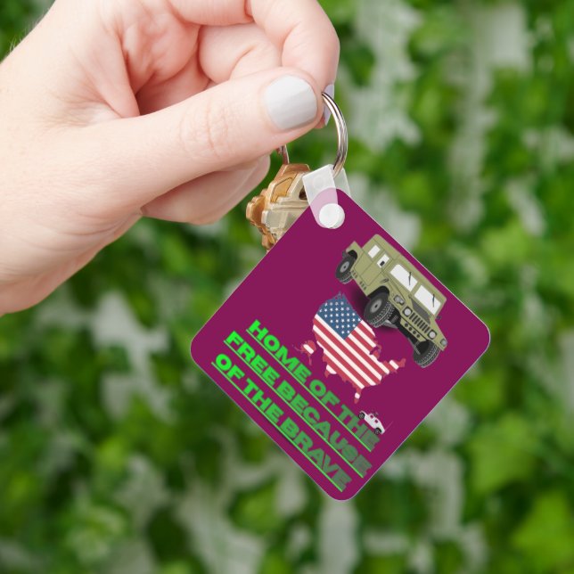 Chaveiro Unstoppable veterans wine colored (Mão)