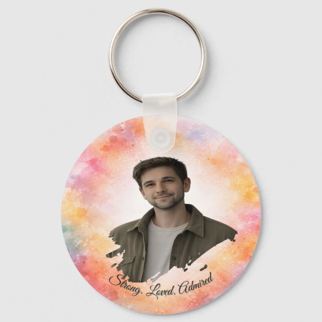 Chaveiro Upload His Photo- Personalized Custom Gift for Him (Frente)