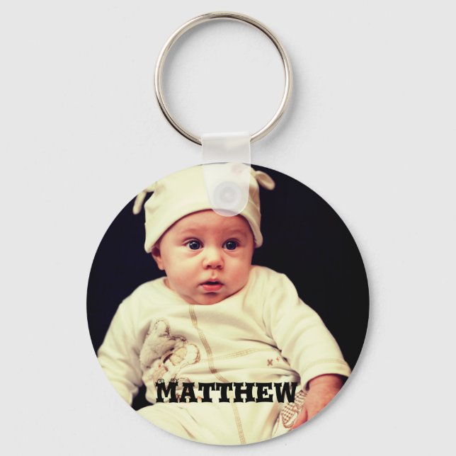 Chaveiro Upload your Baby’s  photo and name (Frente)