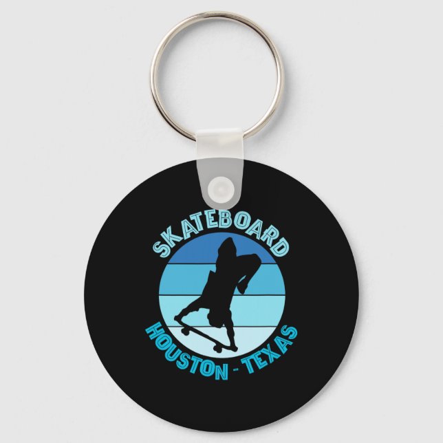 Chaveiro Urn de Skateboarder Houston Texas Skateboarding  (Frente)