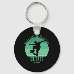 Chaveiro Urn de skatista de Chicago Illinois Skateboarding