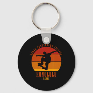 Chaveiro Urn de Skatista de Honolulu Havaí Skateboarding 2
