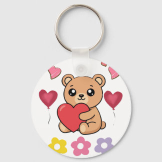 Chaveiro Ursa de pelúcia fofa para o Dia dos Namorados