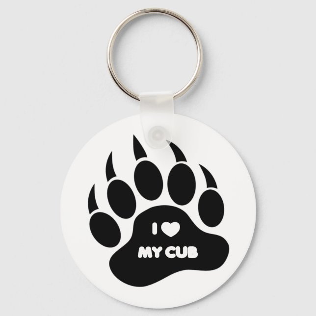 Chaveiro Ursa Gay Eu Amo Minha Pata de Ursa Filhote (Frente)