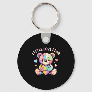 Chaveiro Ursa Pequena do Amor Patchwork Fofo Teddy Costurad