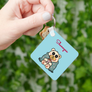 Chaveiro Ursa polar fofa personalizada e customizada