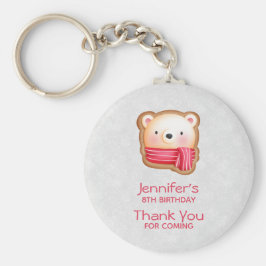 Chaveiro Urso Bonito Face Vermelho Scarf & Rosy Cheeks Part