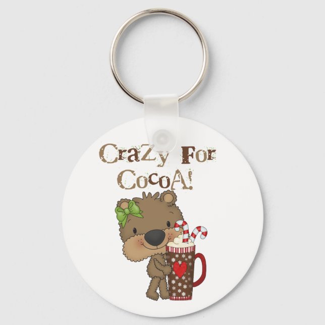 Chaveiro Urso da menina louco para o cacau (Frente)