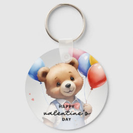 Chaveiro Urso de Aquarela de Cubo dia de os namorados com B