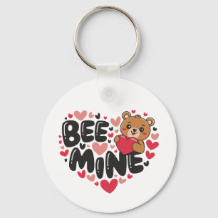 Chaveiro Urso de pelúcia Bee Mine Dia dos Namorados