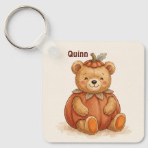 Urso de pelúcia personalizado abóbora outono