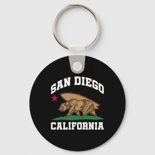 Chaveiro Urso de San Diego Califórnia Surfando Surfista