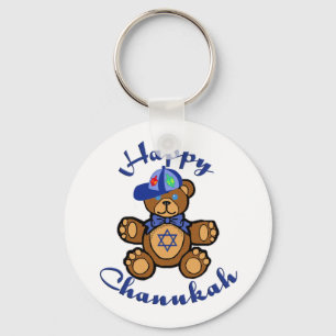 Chaveiro Urso de ursinho feliz de Chanukah