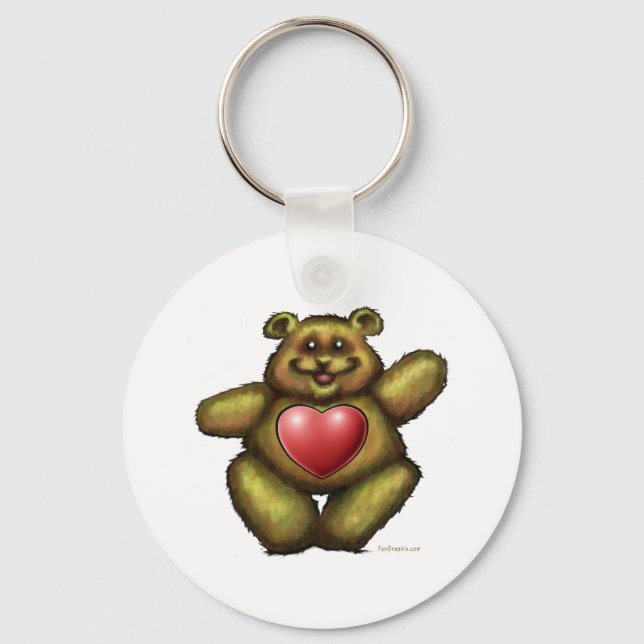Chaveiro Urso do Coração (Frente)