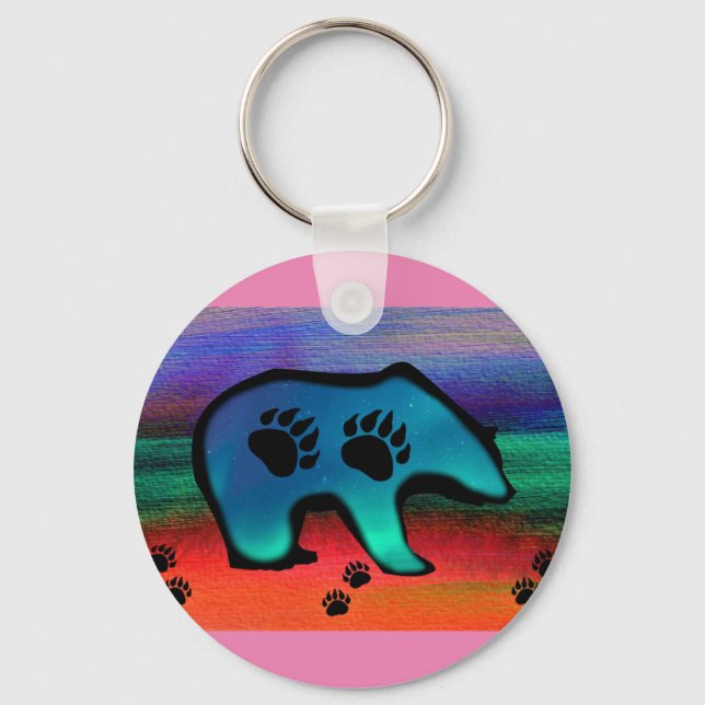 Chaveiro Urso-Espírito das Luzes do Norte do Urso (Frente)