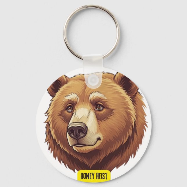 Chaveiro Urso grifo. Salto de mel (Frente)