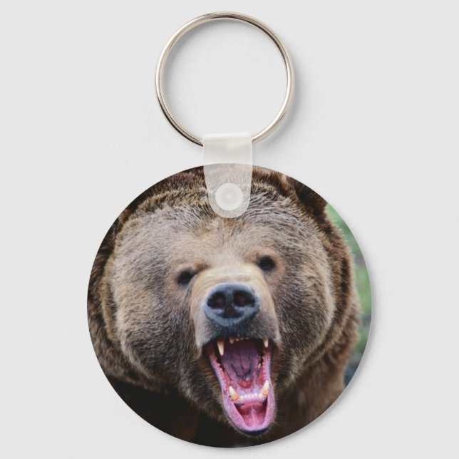 Chaveiro Urso Grizzly em Raiz (Frente)