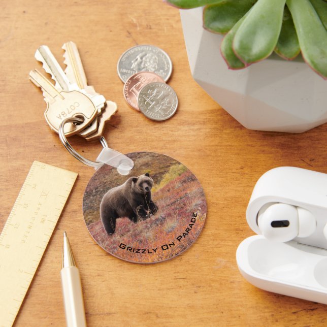 Chaveiro Urso Grizzly nas Cores do Outono: Personalizado no (Mesa)