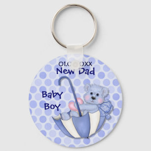 Chaveiro Urso Guarda-chuvas - Novo papai - Menino
