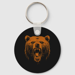 Chaveiro Urso Laranja Bravo Urso Pardo Hiking Acampamento A