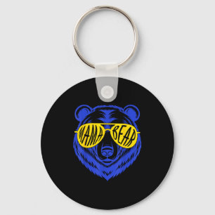 Chaveiro Urso mamãe síndrome de down filho filha amarelo