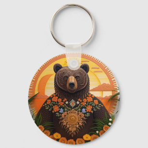 Chaveiro Urso Marrom Majestoso