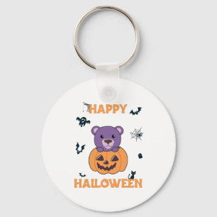Chaveiro Urso Na Pumpkin Doces Ursos Feliz Dia das Bruxas