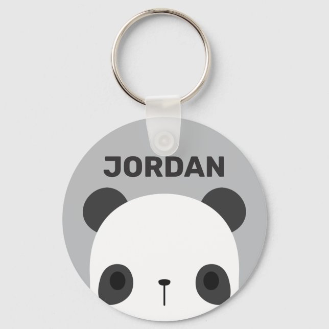 Chaveiro Urso Panda Bonito com Nome Personalizado (Frente)