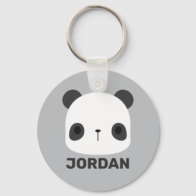 Chaveiro Urso Panda Bonito com Nome Personalizado (Frente)