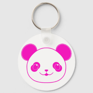 Chaveiro Urso Panda de Kawaii Rosa