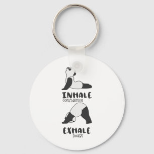 Chaveiro Urso Panda Engraçado Inspira Expira Ioga Panda