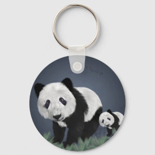 Chaveiro urso panda fofo animal de estimação preto branco d