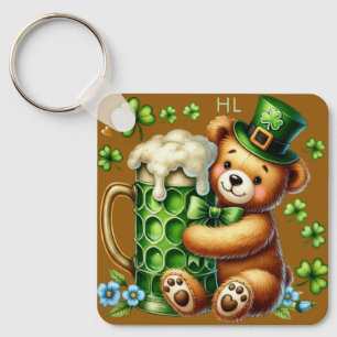 Chaveiro Urso personalizado do Dia de São Patrício