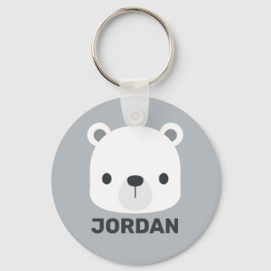 Chaveiro Urso Polar Bonito com Nome Personalizado