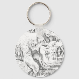 Chaveiro Urso polar e água